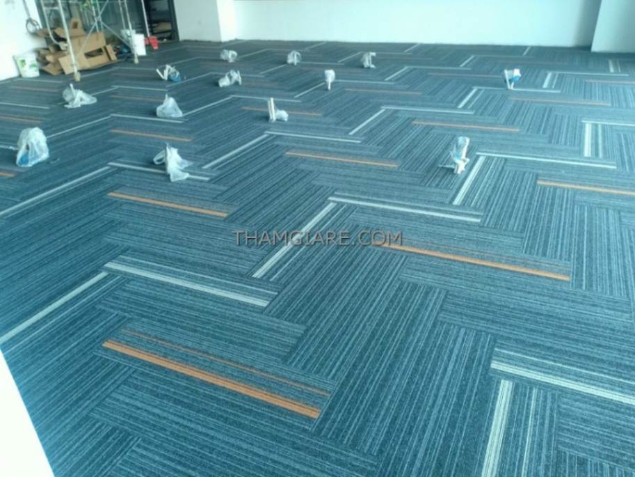 Hình ảnh công trình thảm trải sàn sử dụng thảm tấm Sunligh