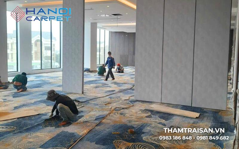 Hình ảnh thi công thảm văn phòng
