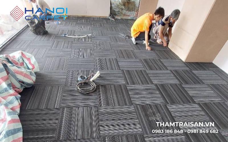 Hình ảnh thi công thảm văn phòng 2