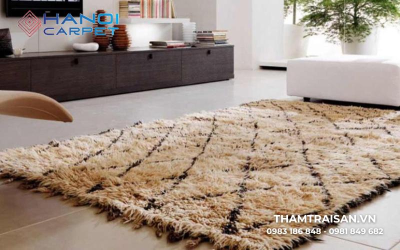 Thảm trải gia đình chất liệu sợi len lông cừu