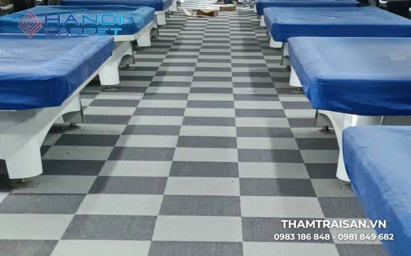 Thảm nỉ trải sàn bida caro
