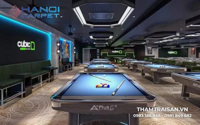 Thảm nỉ trải sàn bida hoa văn