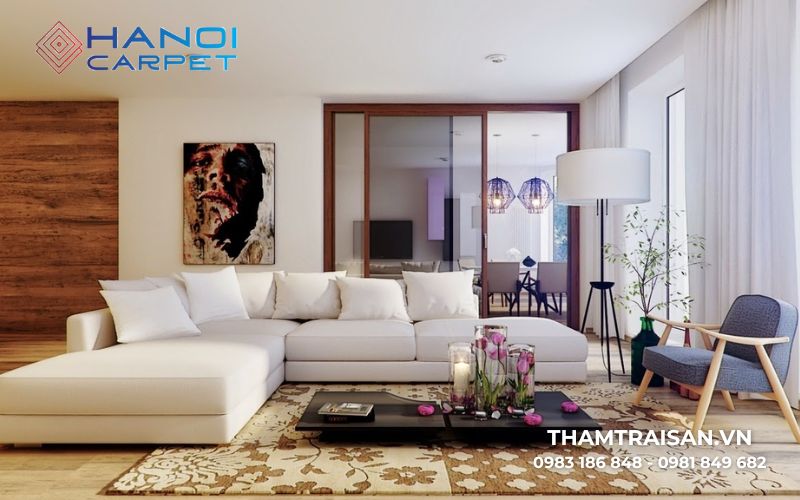 Lưu ý khi lựa chọn thảm cho phòng khách