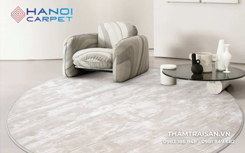 Ưu điểm và nhược điểm của thảm tròn khi sử dụng cho phòng khách