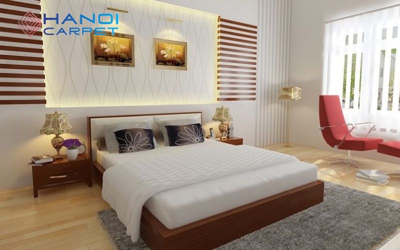 Không nên đặt thảm trải sàn tại đầu giường phòng ngủ