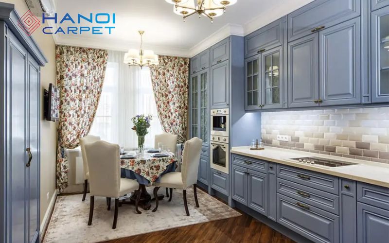Không nên đặt thảm tại khu vực nhà bếp