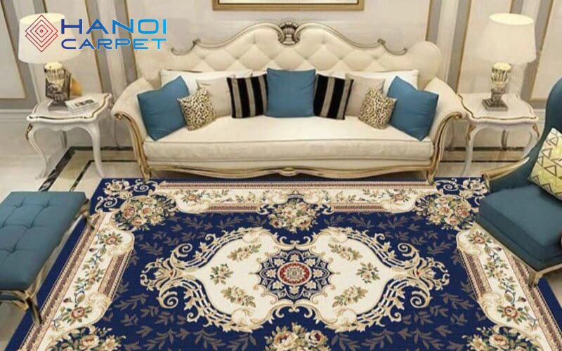 Phối màu thảm với sofa theo phong cách cổ điển