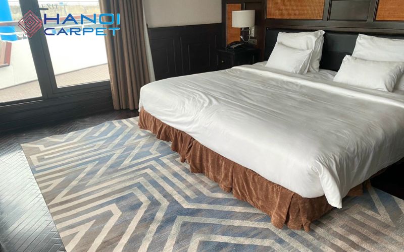 Lựa chọn kích thước và vị trí thảm trải phòng ngủ khách sạn phù hợp với đẳng cấp mong muốn