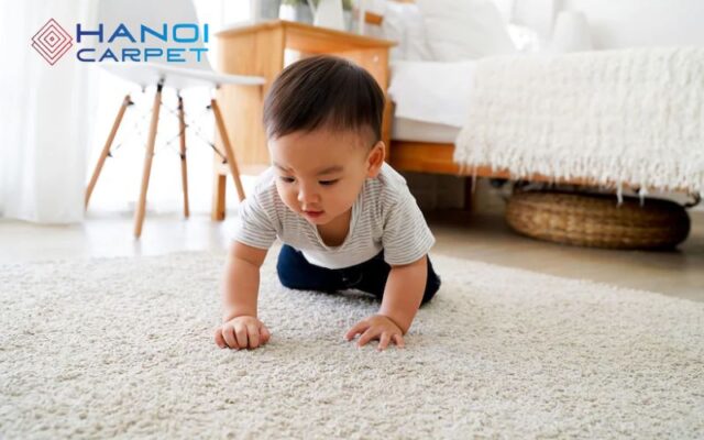 Lợi ích của thảm trải sàn khi nhà có trẻ nhỏ