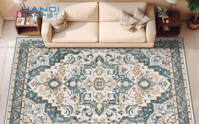 Thảm họa tiết hoa văn cổ điển Bắc Âu
