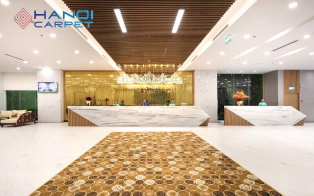 Thảm wilton vàng hoạ tiết sang trọng