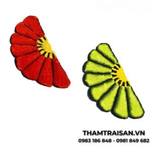 Màu sắc thảm chùi chân chỉ xù hình quạt