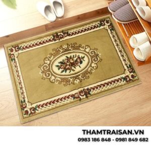 Thảm chùi chân cổ điển màu vàng