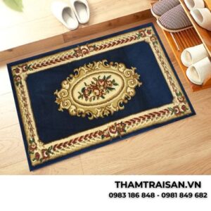 Thảm chùi chân cổ điển Royal Bloom màu xanh than