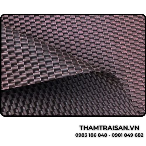 Thảm nhựa dập nổi 3D màu nâu