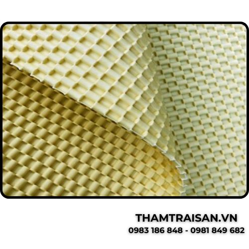 Thảm nhựa dập nổi 3D màu vàng