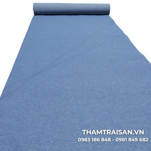 Thảm dày trơn màu xanh cho sự kiện