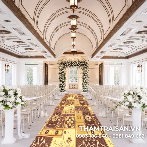 Thảm nỉ sự kiện hoa văn