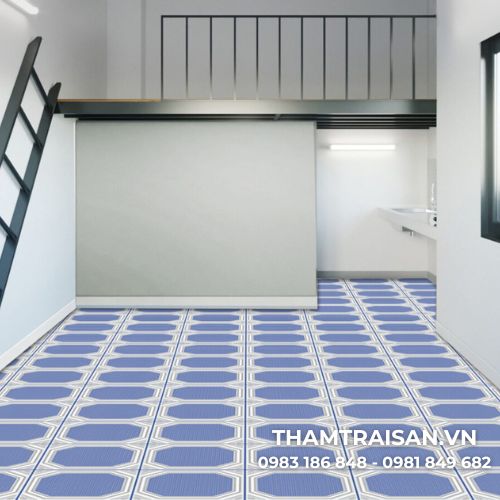 Thảm simili trải sàn hoa văn chống thấm mẫu 1