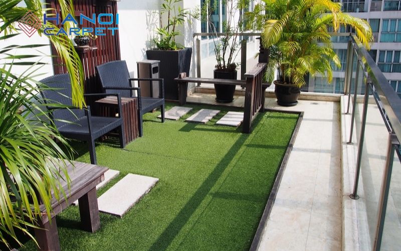 Bố trí thảm cỏ nhân tạo dựa trên kích thước