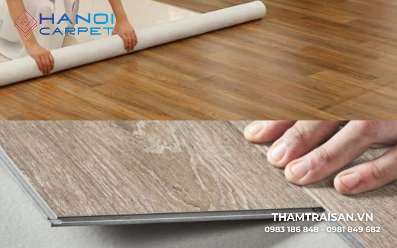 Phân biệt thảm simili và sàn nhựa giải gỗ