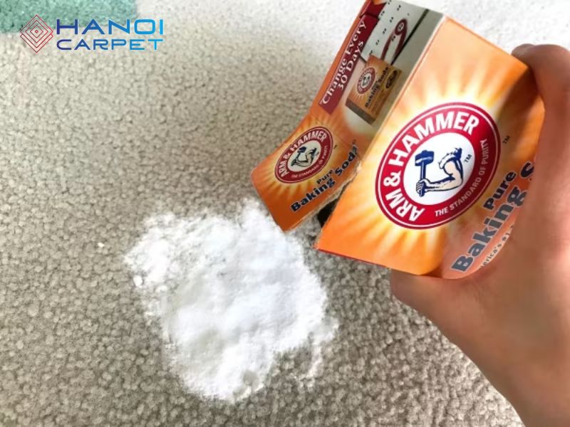 Giặt thảm sử dụng baking soda