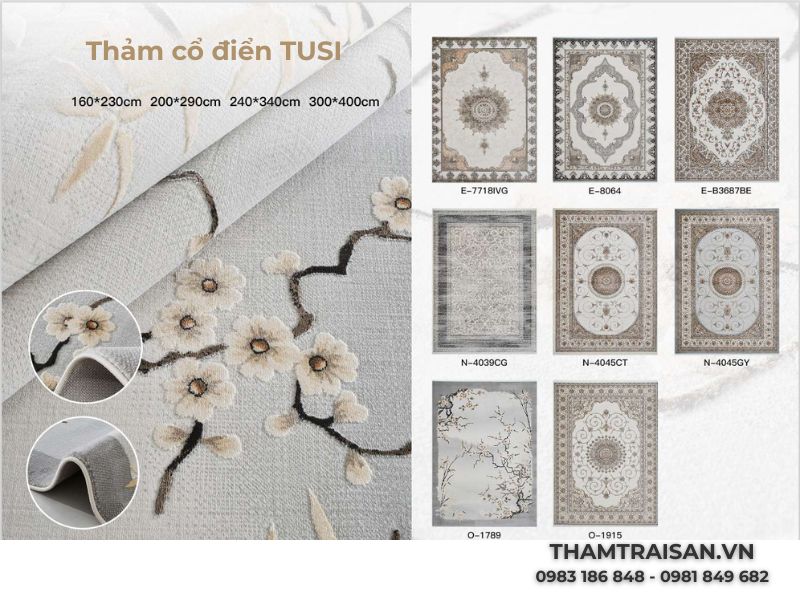 Thảm mỹ thuật TUSI và hình ảnh thực tế