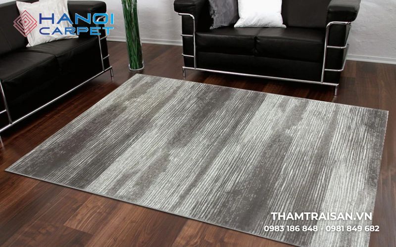 Thảm hình chữ nhật bày tại phòng khách