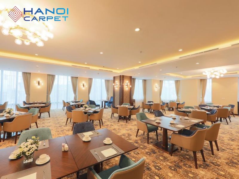 Thảm trải khu vực dùng bữa