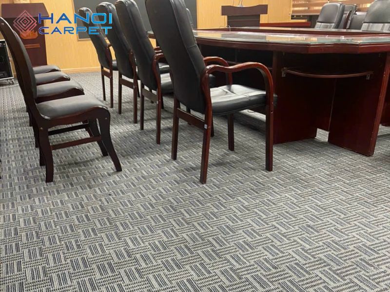 Thảm cuộn xám ghi cho hội nghị