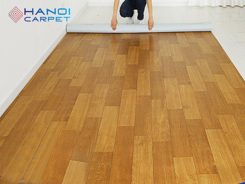 Thảm trải sàn nhựa giả gỗ