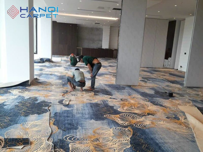 Thảm trải sàn Hanoi Carpet thi công cảm thuộn cỡ lớn