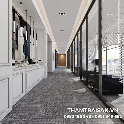 Hình ảnh phối cảnh thảm tấm màu ghi