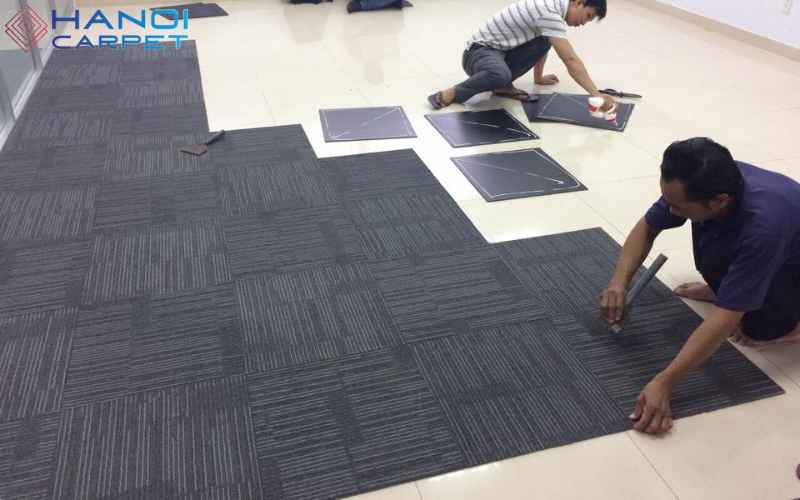 Ưu điểm nổi bật của thảm tấm ghép sàn văn phòng