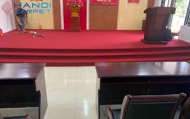 thi công thảm sân khấu