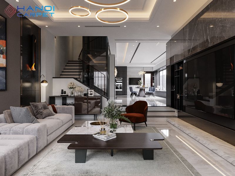 Kích thước và vị trí đặt thảm để tối ưu hóa không gian