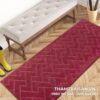 thảm chùi chân chống trượt TCC01 kích thước 24x59 màu đỏ rượu