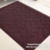 thảm chùi chân chống trượt TCC01 màu nâu đỏ