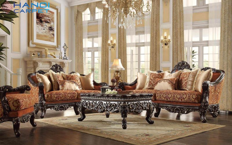 Đặc trưng của thảm cổ điển trong phòng khách