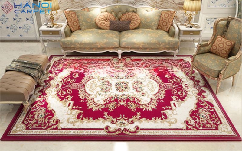 Cách chọn và phối thảm cổ điển cho phòng khách