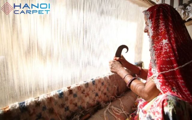Quá trình dệt thảm thủ công 