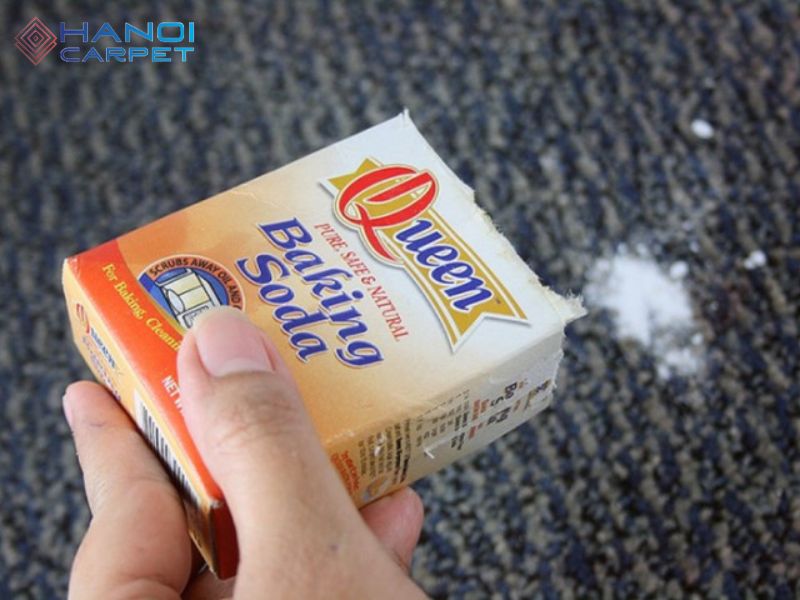 Dùng baking soda khử mùi thảm