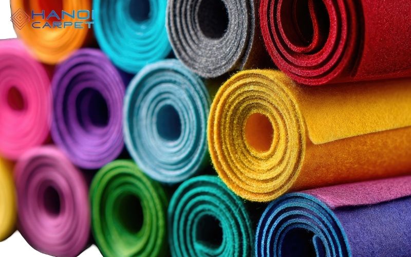 Thảm nỉ cuộn đa dạng màu sắc