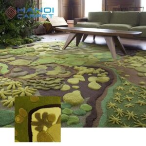 Thảm dệt tay thủ công trang trí sinh động