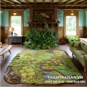 Ưu điểm của thảm dệt tay họa tiết cỏ cây