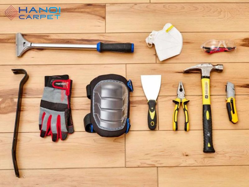 Bộ dụng cụ thi công thảm tại nhà