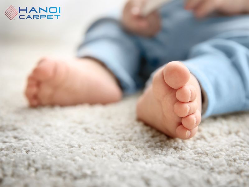 Thảm trải sàn bằng len tạo cảm giác dễ chịu