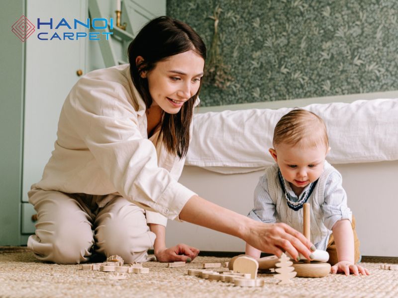 Thảm trải sàn thẩm mỹ cao, linh hoạt dễ thay thế