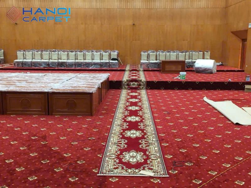 Thi công thảm khánh tiết