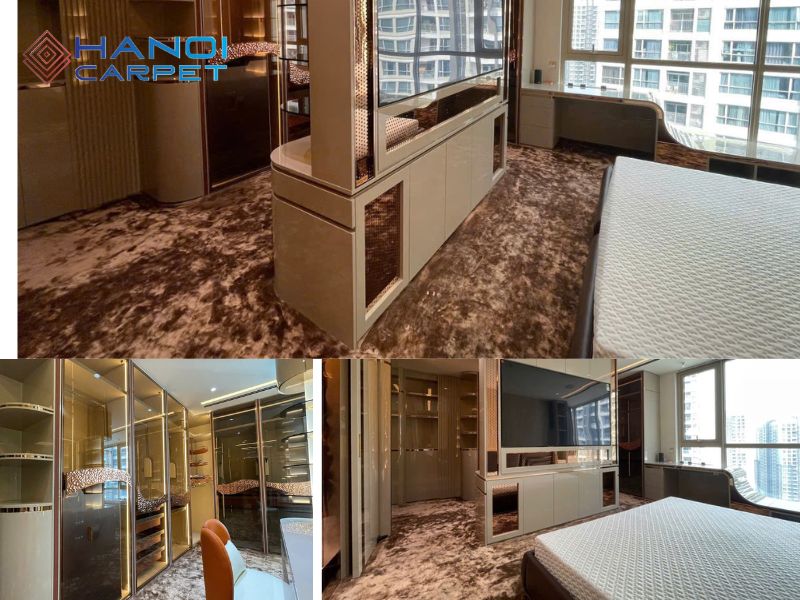 Lắp đặt mẫu thảm dệt tại Villa Quận 1,TP. HCM
